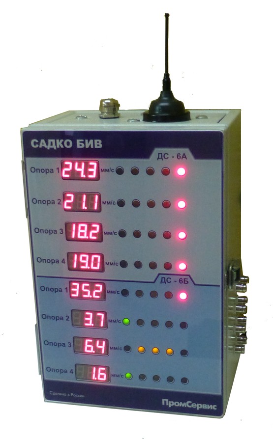 САДКО-БИВ – простейшая стационарная система мониторинга вибрационного состояния оборудования